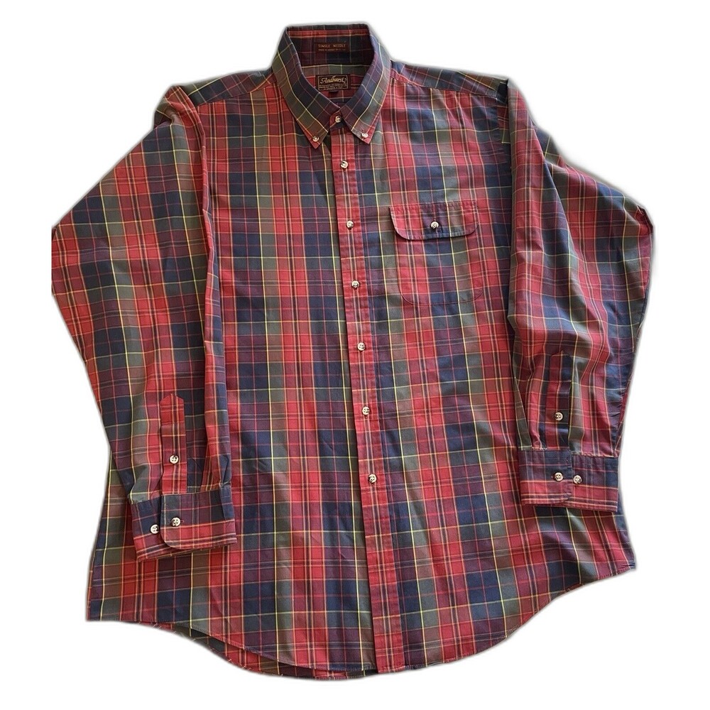 Andhurst Shirt Men’s Size XL Plaid Long Sleeves Button Up